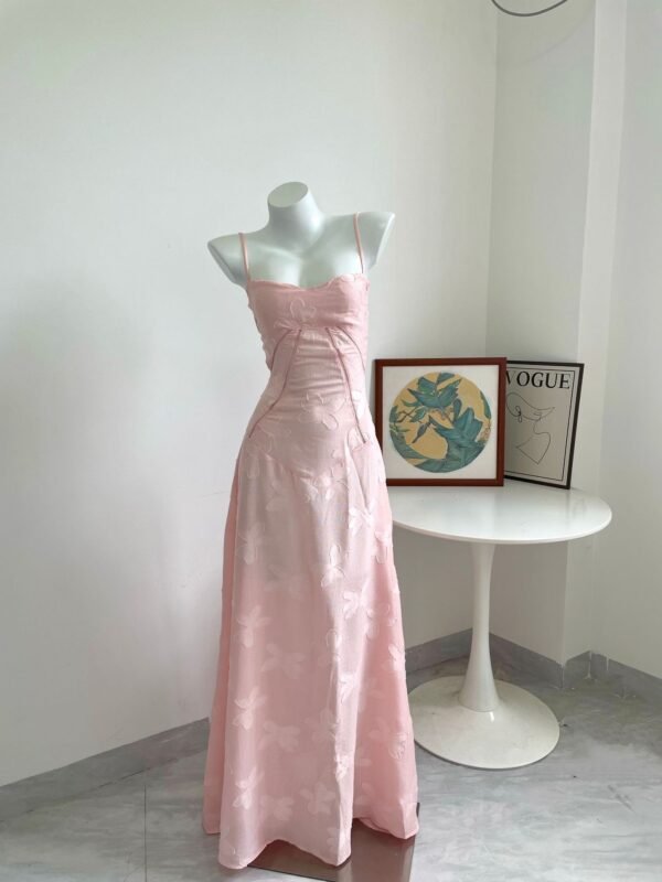 New Embroidered Floral Long Skirt With High-end Feel, Luxurious Camisole Skirt, Slimming Dress - Image 4