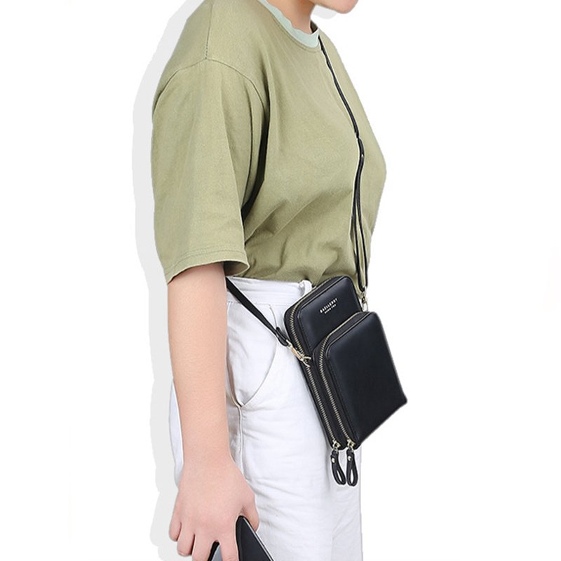 Large Capacity Crossbody Shoulder Bags For Women Fashion Zipper Mobile Phone Bag - Image 9