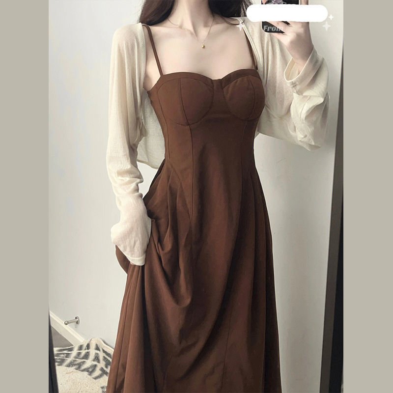 Women's Fashionable And Slim And Slender Peplum Dresses Set - Image 3