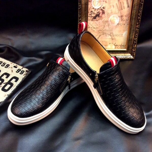 New leather Korean version of the tide shoes men's shoes student board shoes breathable fashion casual shoes lazy shoes - Image 5