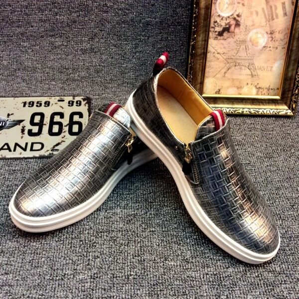 New leather Korean version of the tide shoes men's shoes student board shoes breathable fashion casual shoes lazy shoes - Image 2