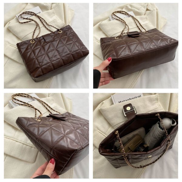 Women Shoulder Bags New Trendy Chic Chanel-style Rhombus Chain Bag - Image 8