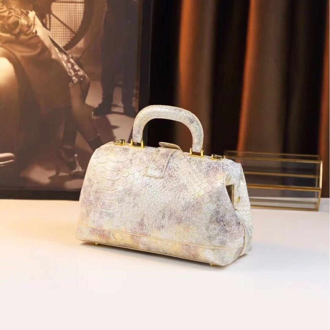 Retro Snakeskin Pattern Dumpling Bag Women - Image 8