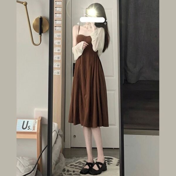 Women's Fashionable And Slim And Slender Peplum Dresses Set - Image 2