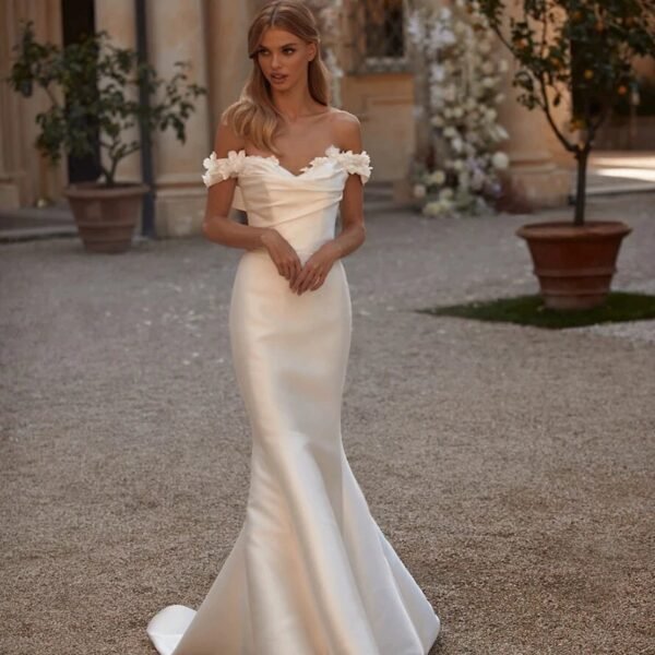 Wedding Dresses Mermaid Bride Dress With Detachable Train - Image 2