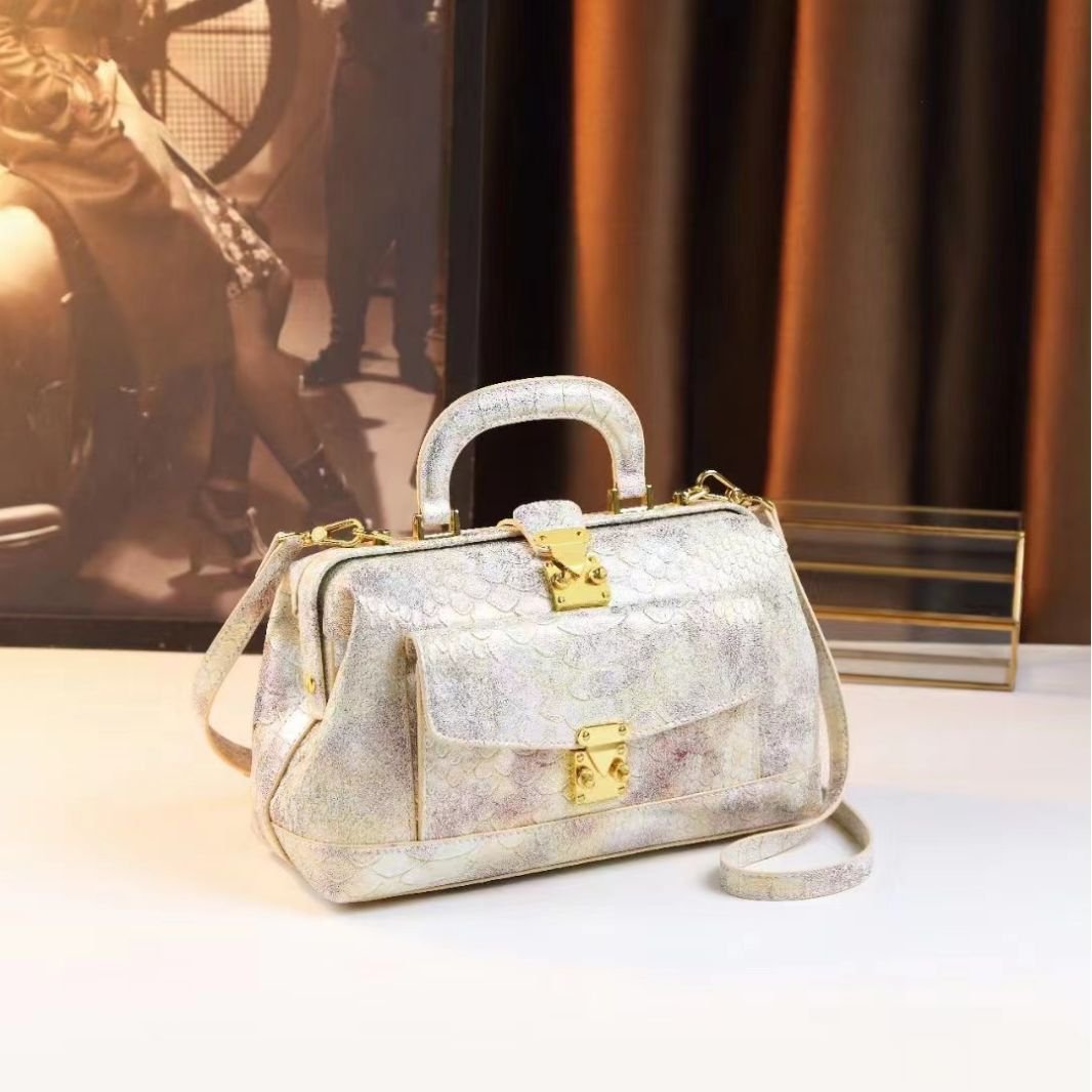 Retro Snakeskin Pattern Dumpling Bag Women - Image 9
