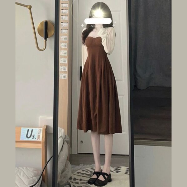 Women's Fashionable And Slim And Slender Peplum Dresses Set - Image 6