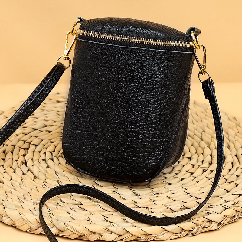 High-quality Leather Mobile Phone Bag Korean Style Shell Bags For Women Fashion Small Shoulder Crossbody Bag - Image 3