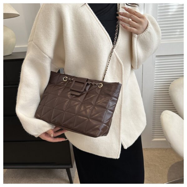 Women Shoulder Bags New Trendy Chic Chanel-style Rhombus Chain Bag - Image 5