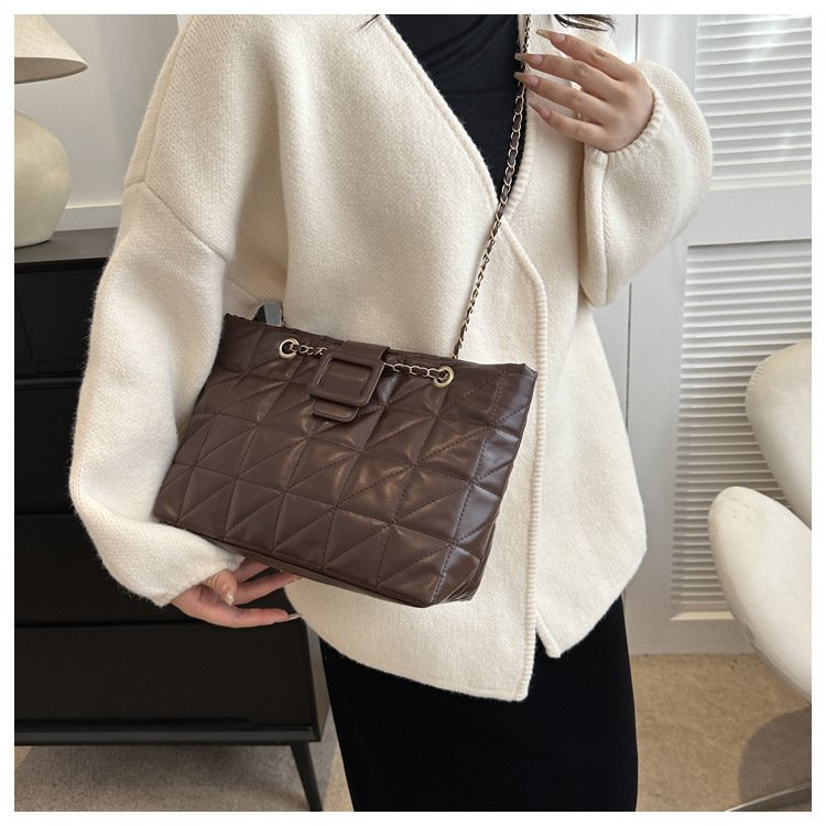 Women Shoulder Bags New Trendy Chic Chanel-style Rhombus Chain Bag - Image 5