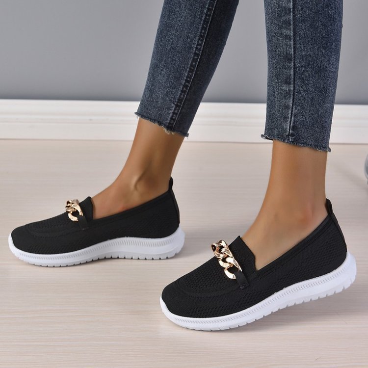 Chain Flats Shoes Women Mesh Sports Walking Shoes - Image 6