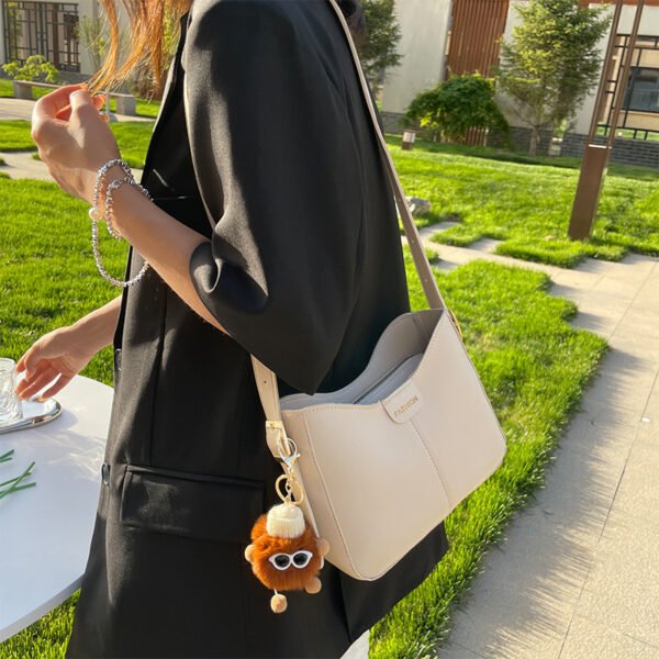 Casual Women's Shoulder Bag Fashion Large Capacity Crossbody Bags Women Solid Color Korean Style Simple Bucket Bag - Image 3
